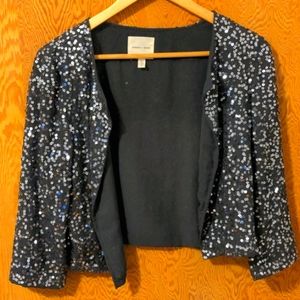 Grey sequin cardigan size M